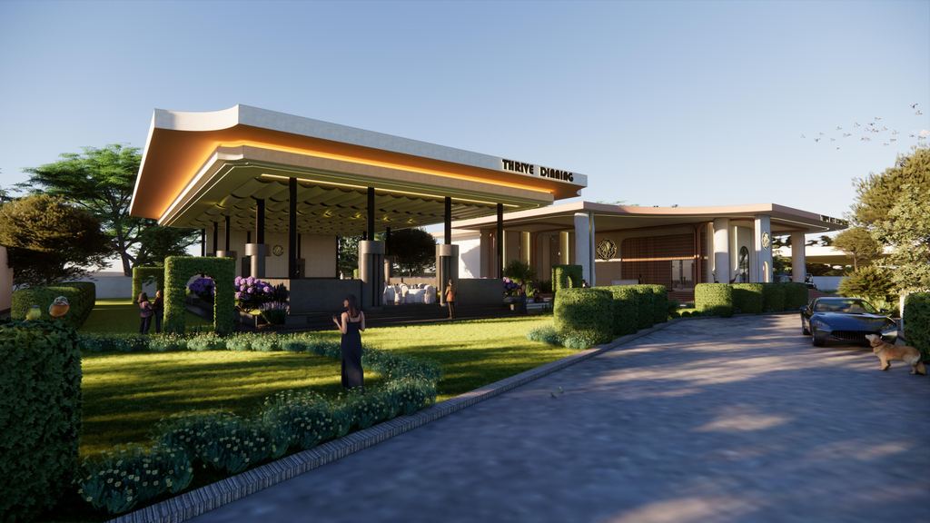 Exterior view of Thrive Nest Convenzia wedding venue in Kongarakalan, Hyderabad